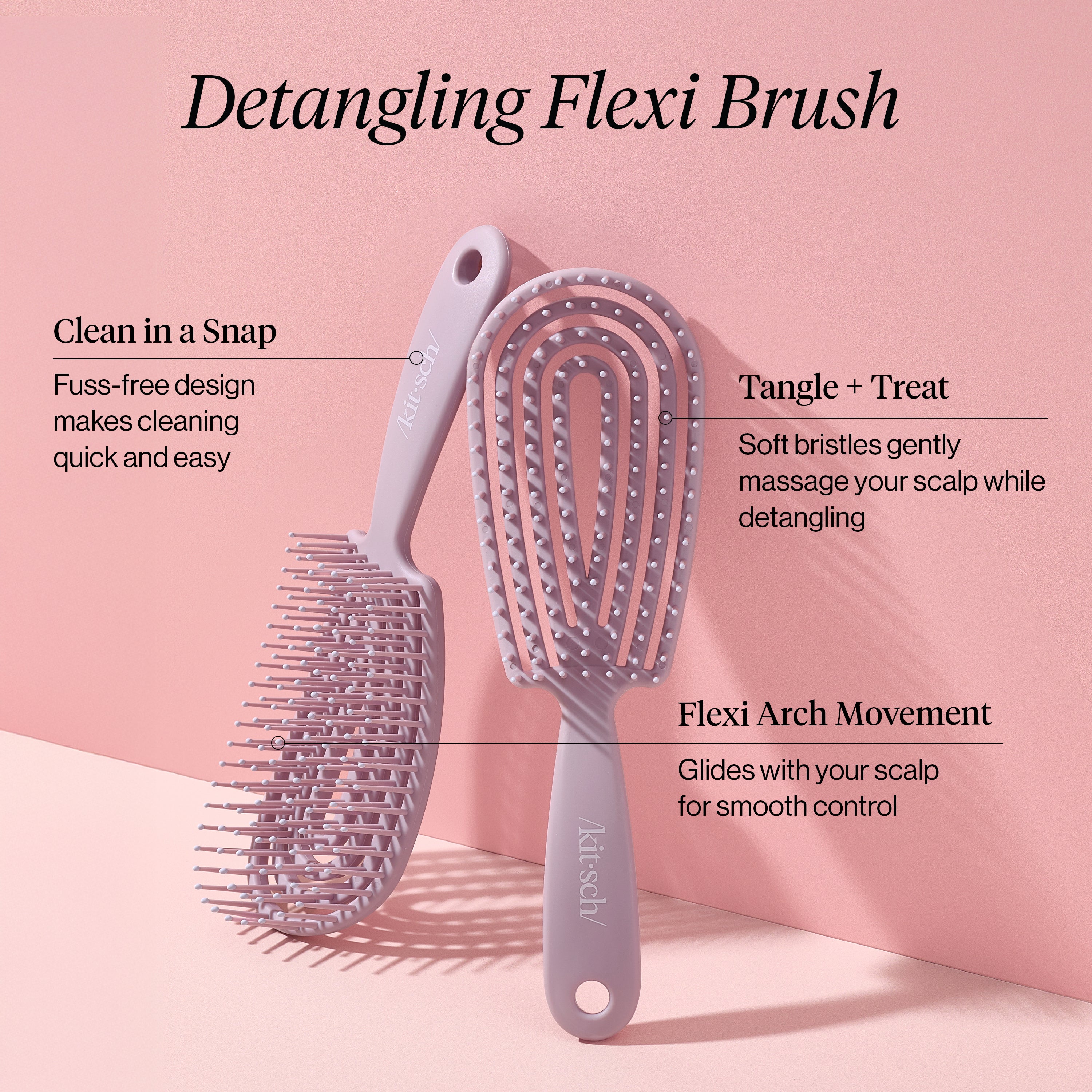 Alternative view of Soft Violet Detangling Flexi Brush