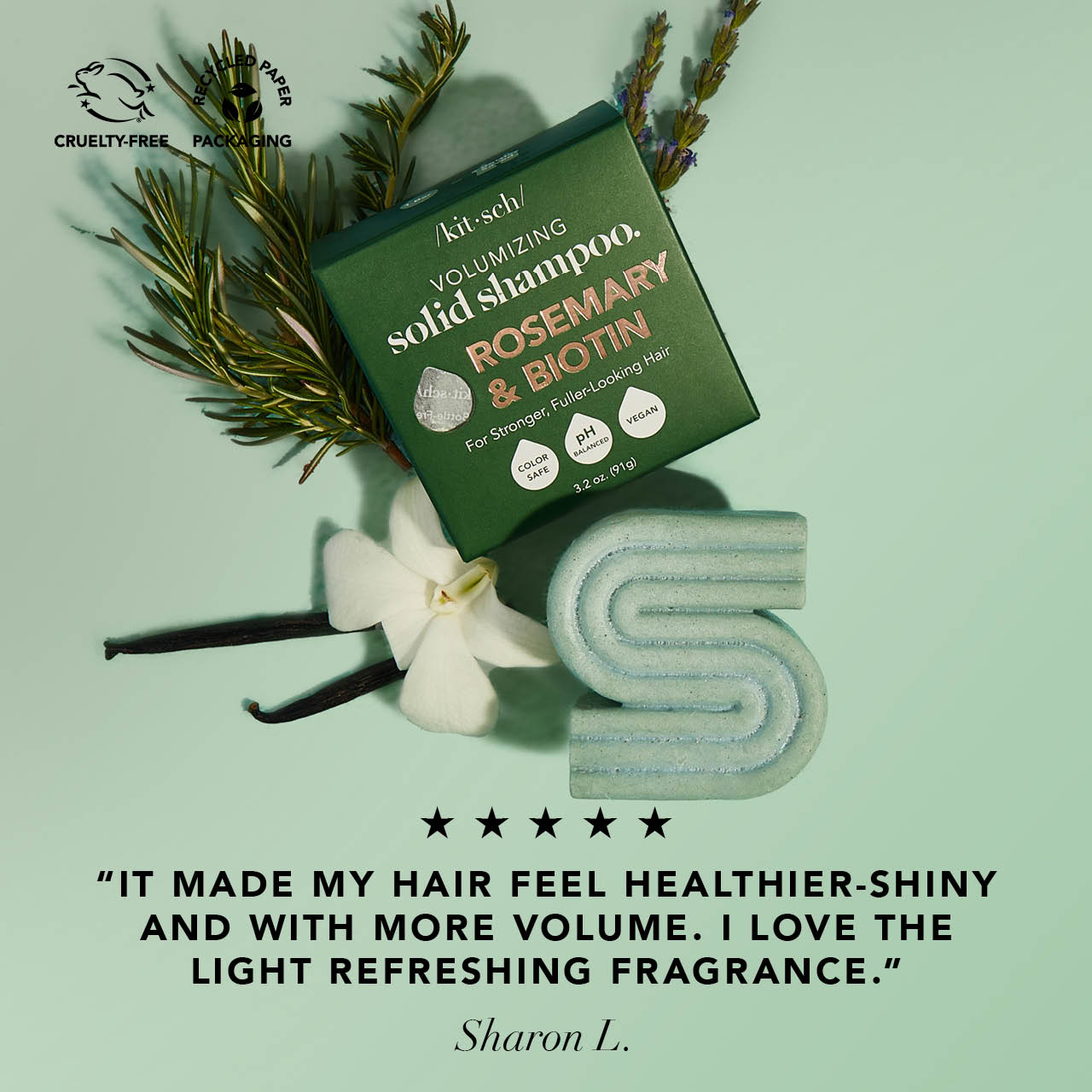 Alternative view of Rosemary & Biotin Volumizing Shampoo & Conditioner Bar Combo