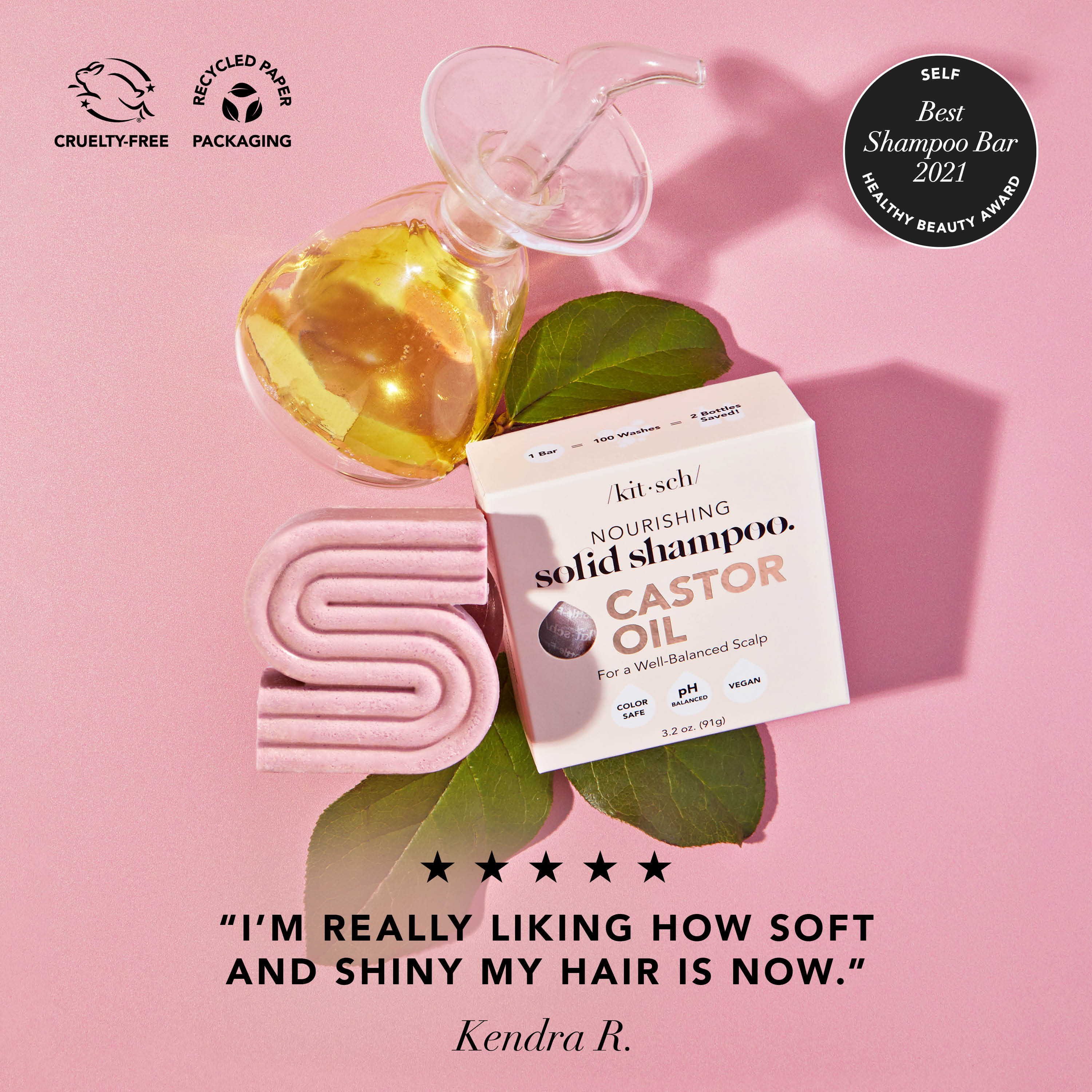 Alternative view of Castor Oil Nourishing Shampoo & Conditioner Bar Combo