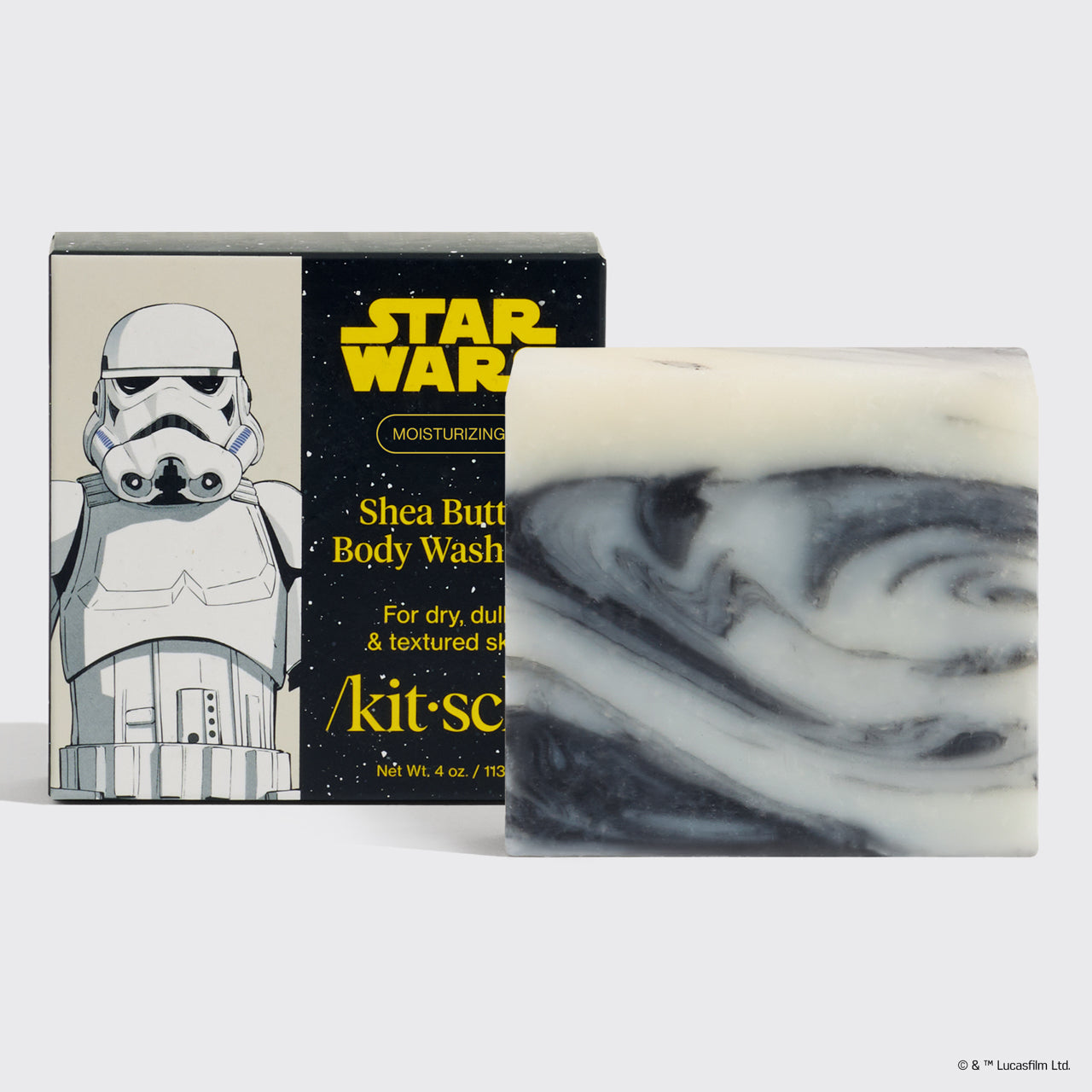 Star Wars & Kitsch Shea Butter Moisturizing Solid Body Wash - Stormtrooper Swirl
