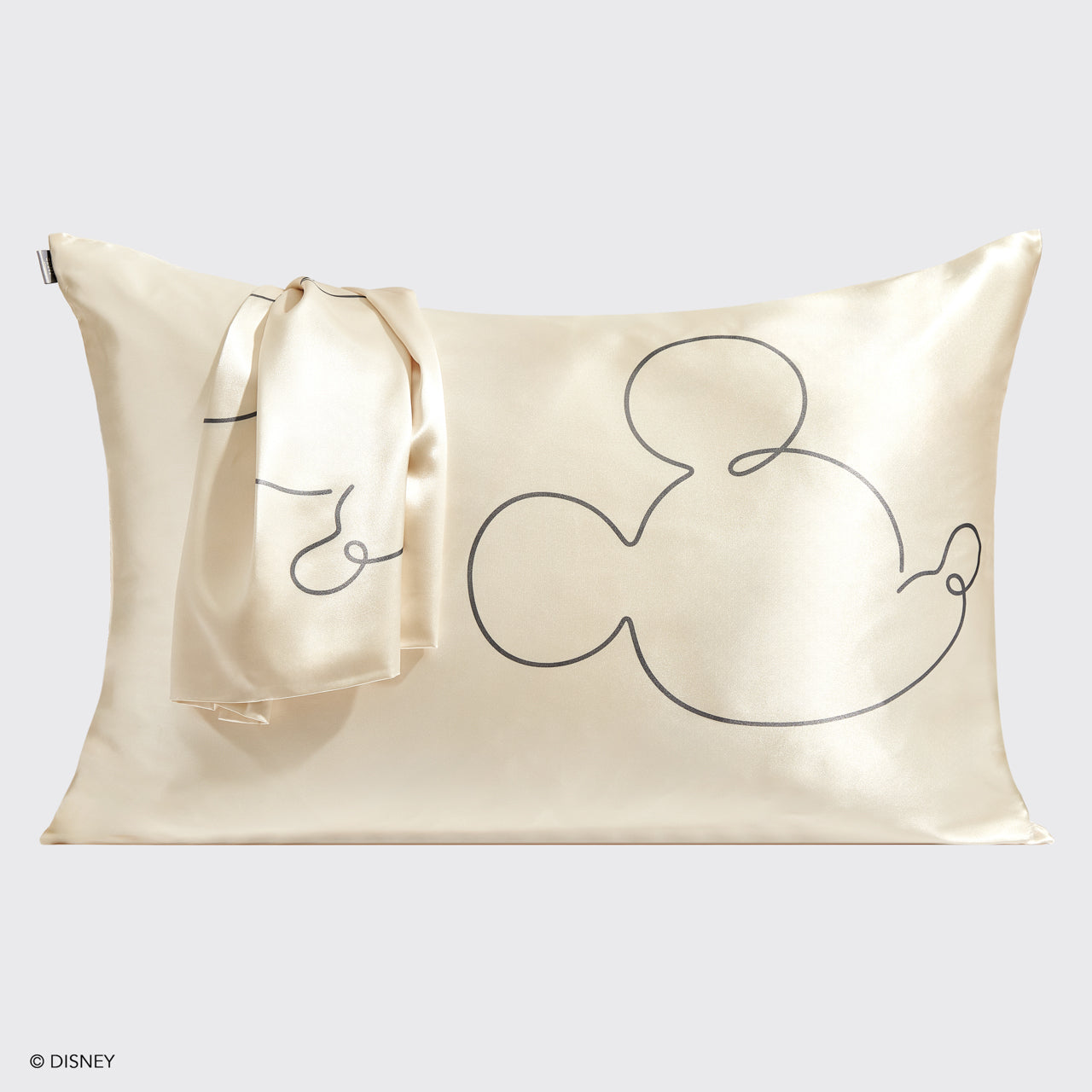 Alternative view of Kitsch x Mickey and Minnie Pillowcase Bundle - Cream