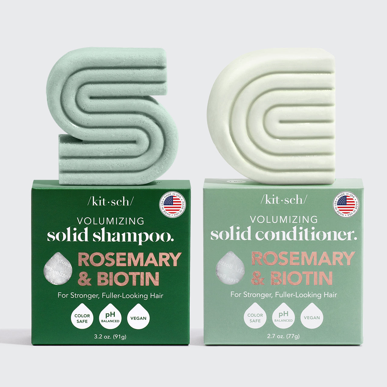Rosemary & Biotin Volumizing Shampoo & Conditioner Bar Combo