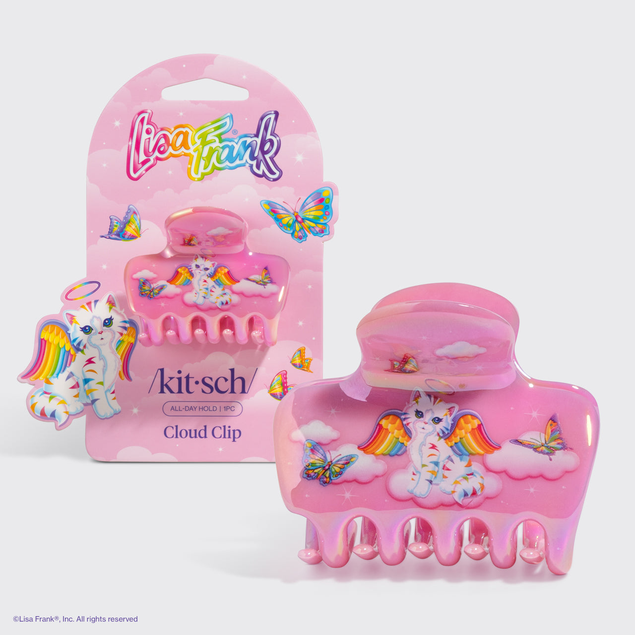 Lisa Frank x Kitsch Cloud Clip in Angel Kitty