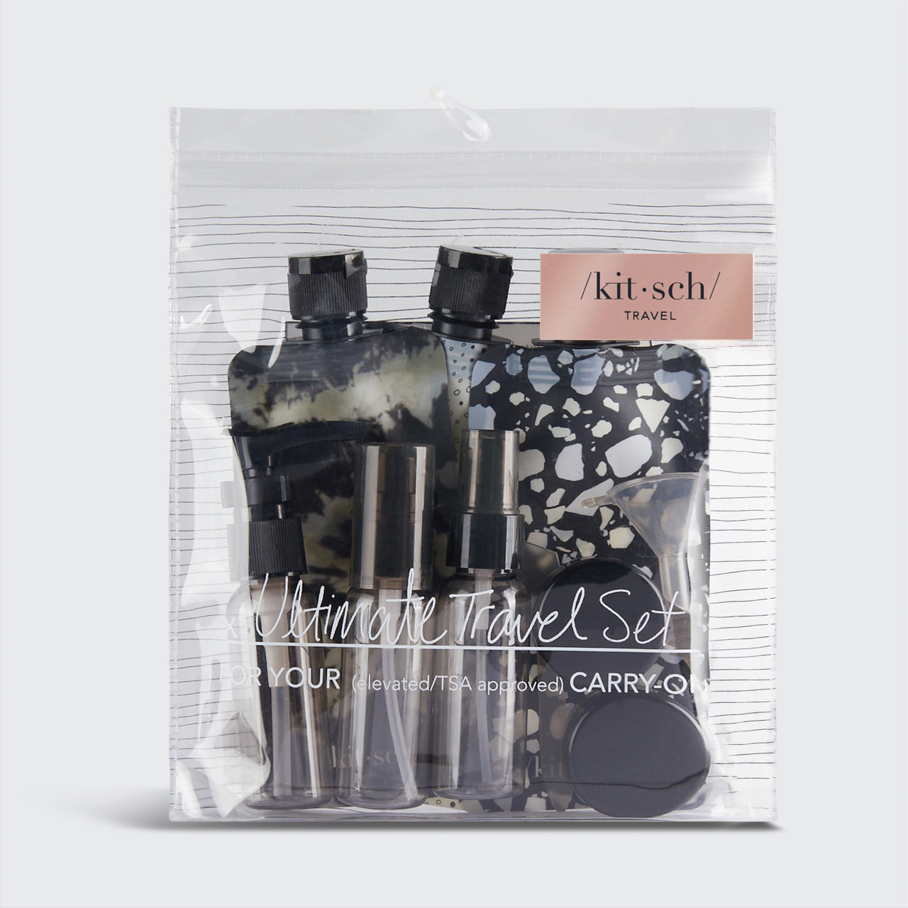 Alternative view of Black & Ivory Travel Bottles for Toiletries 11pc Set